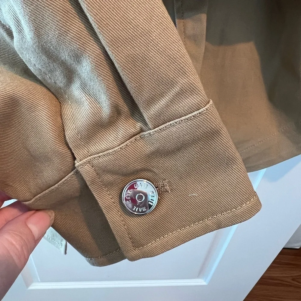 Maje Belted Shirt Jacket in Camel Size US S